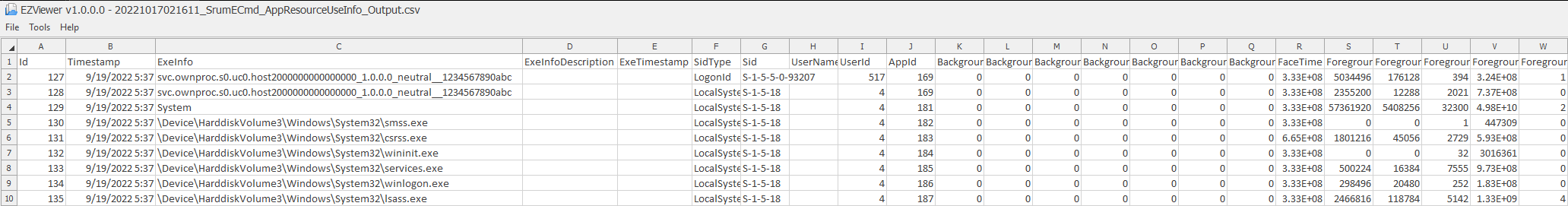 SrumECmd - App Resource Usage SrumECmd - App Resource Usage