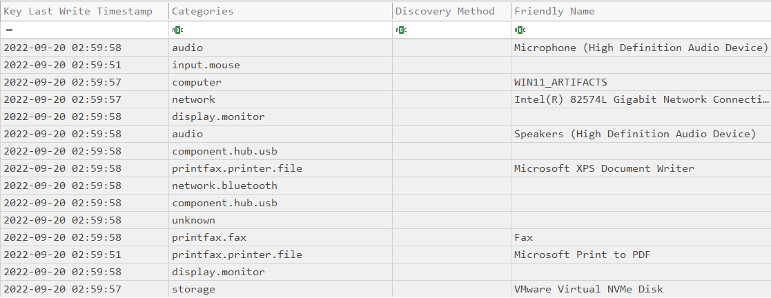AmCacheParser DeviceContainers (Filtered)