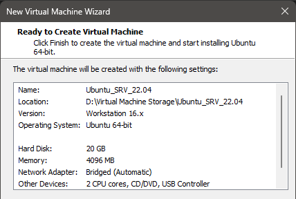VMware Configuration VMware Configuration